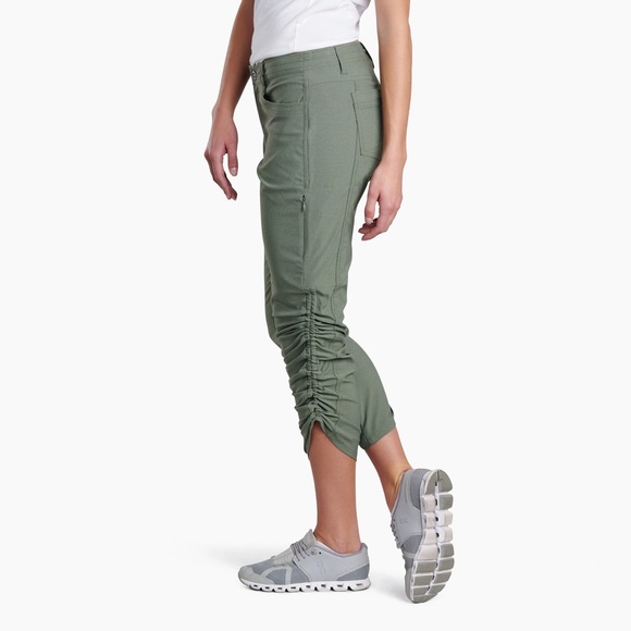 Kuhl 14 Pants Women Trekr Outdoor Hiking Active Olive Green Large XL Capri short - Picture 4 of 8